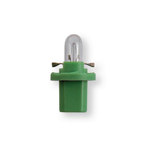 Boîte de 10 Ampoules témoin plastique vert 12 V 2 W culot B8,5d 